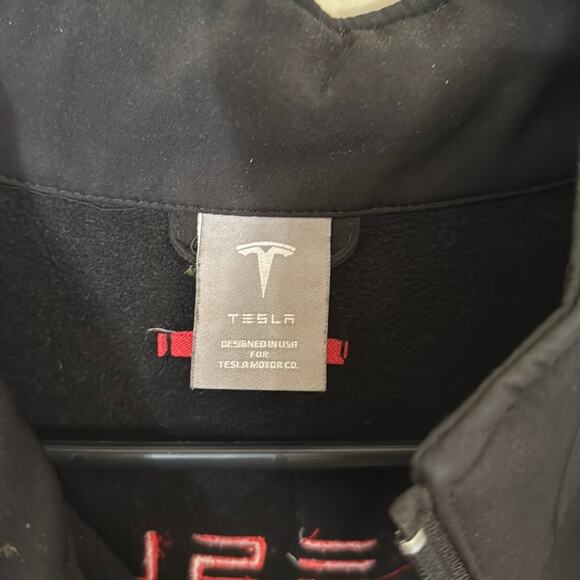 Tesla mens corporate employee jacket black with red logo - Picture 4 of 6